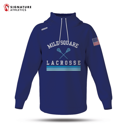 Mile Square Lacrosse Blue Coach Pro Dye Sub Scuba Hoodie Signature Lacrosse