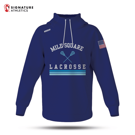 Mile Square Lacrosse Blue Coach Pro Dye Sub Scuba Hoodie Signature Lacrosse