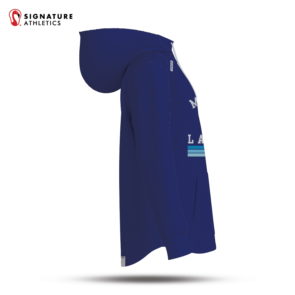 Mile Square Lacrosse Blue Coach Pro Dye Sub Scuba Hoodie Signature Lacrosse