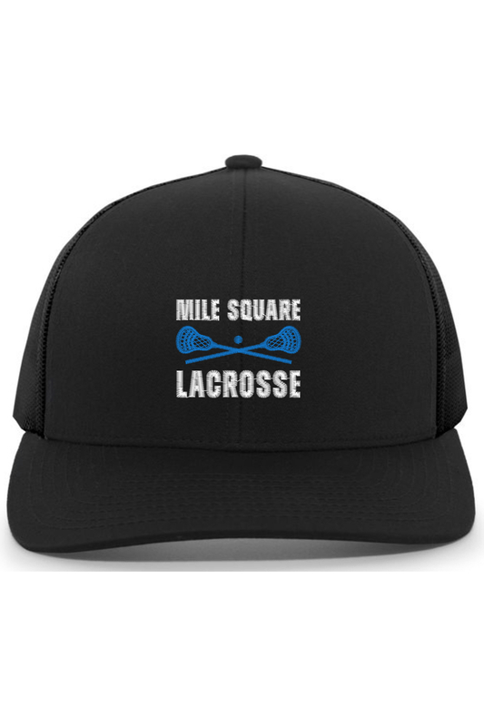 Mile Square Lacrosse Embroidered Trucker Hat Signature Lacrosse