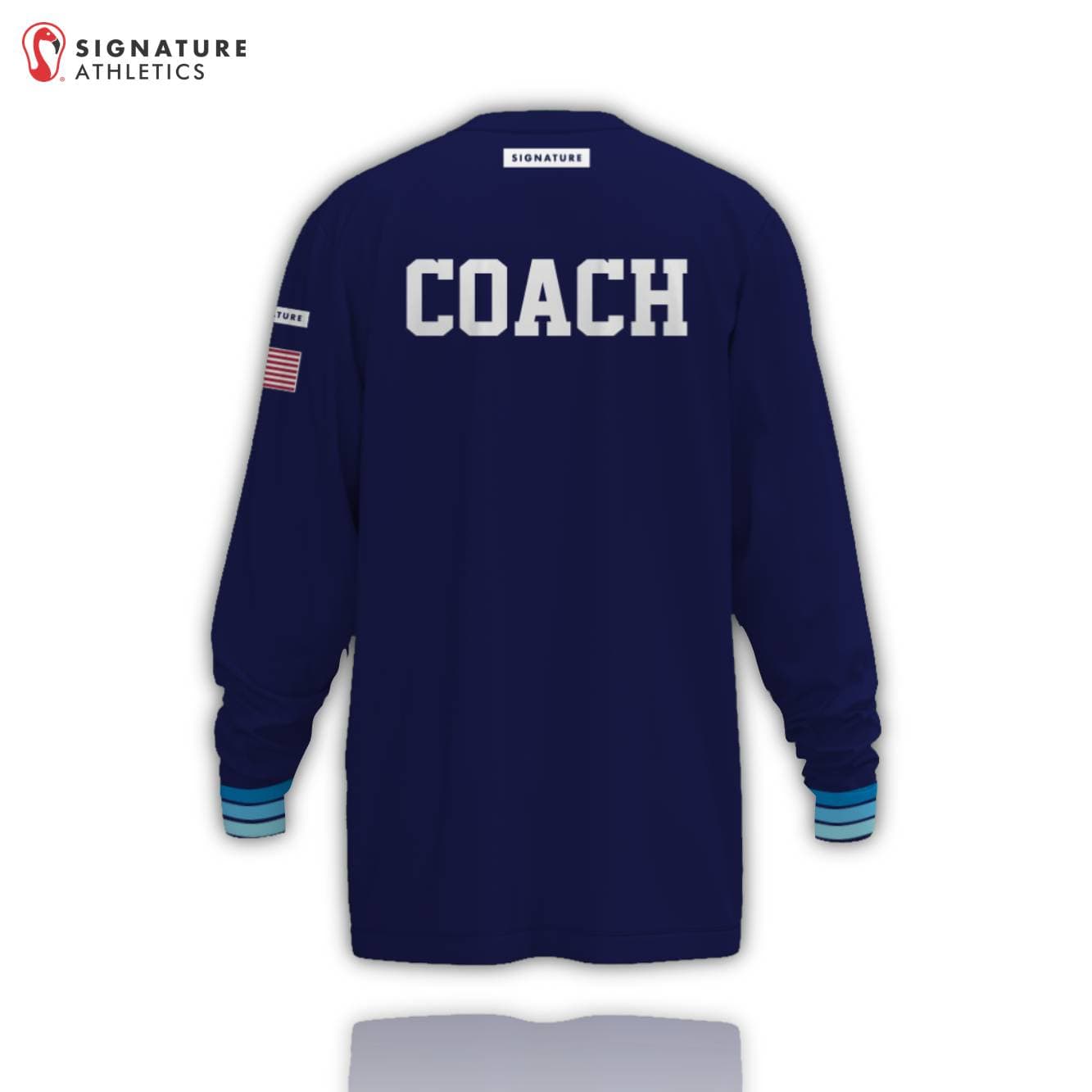 Mile Square Lacrosse Men's Coach Long Sleeve Tech Tee Dark Signature Lacrosse