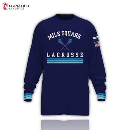 Mile Square Lacrosse Men's Coach Long Sleeve Tech Tee Dark Signature Lacrosse