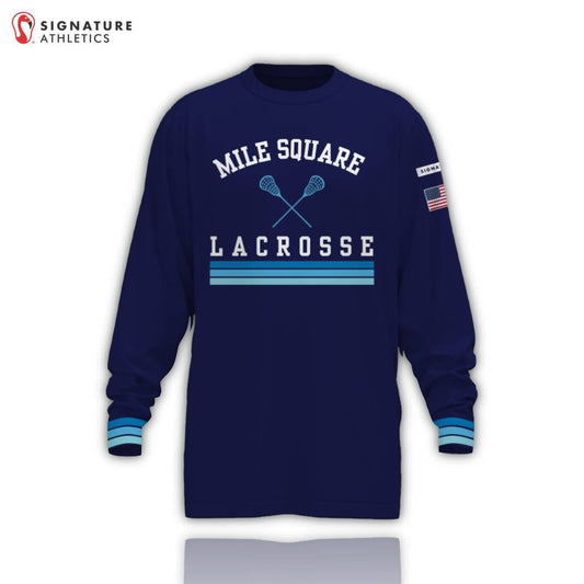 Mile Square Lacrosse Men's Coach Long Sleeve Tech Tee Dark Signature Lacrosse