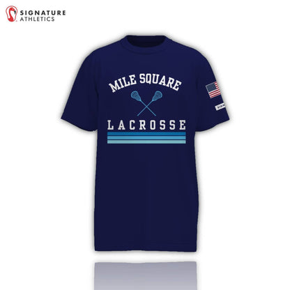 Mile Square Lacrosse Men's Coach Short Sleeve Tech Tee Dark Signature Lacrosse