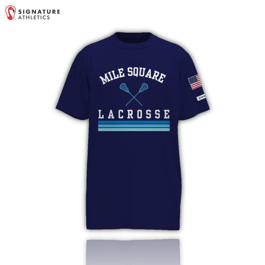 Mile Square Lacrosse Men's Coach Short Sleeve Tech Tee Dark Signature Lacrosse