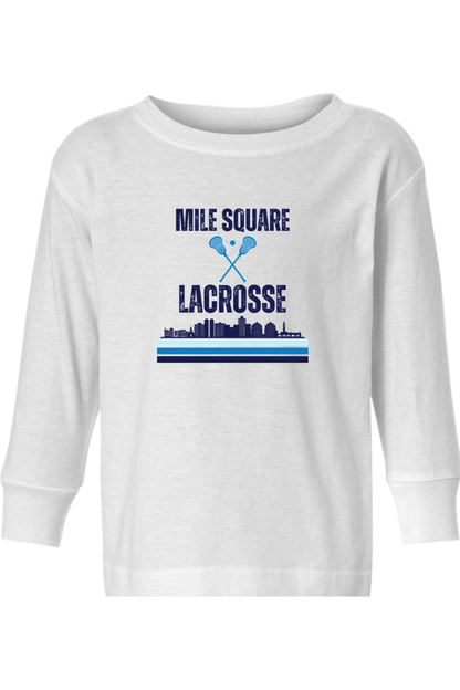 Mile Square Lacrosse Toddler Long Sleeve T-Shirt Signature Lacrosse