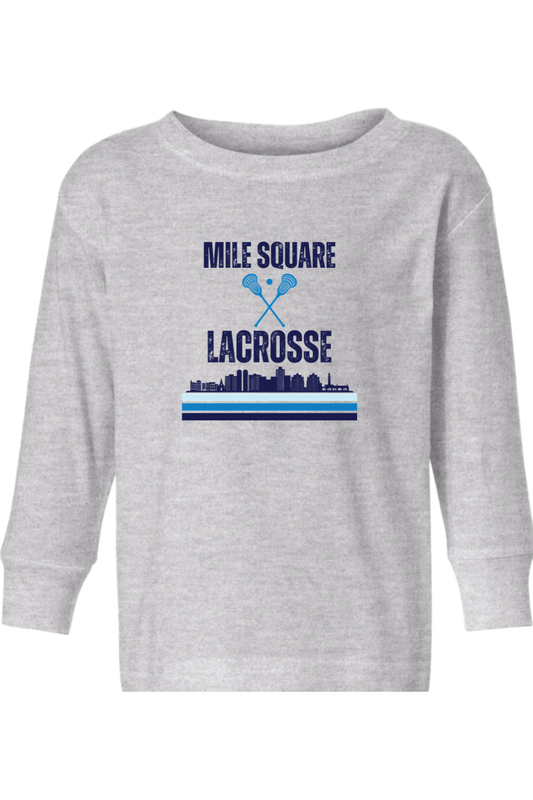 Mile Square Lacrosse Toddler Long Sleeve T-Shirt Signature Lacrosse