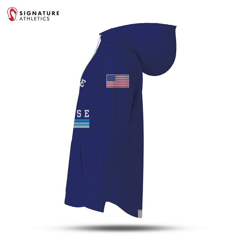 Mile Square Lacrosse Unisex Pro Dye Sub Scuba Hoodie Royal Signature Lacrosse