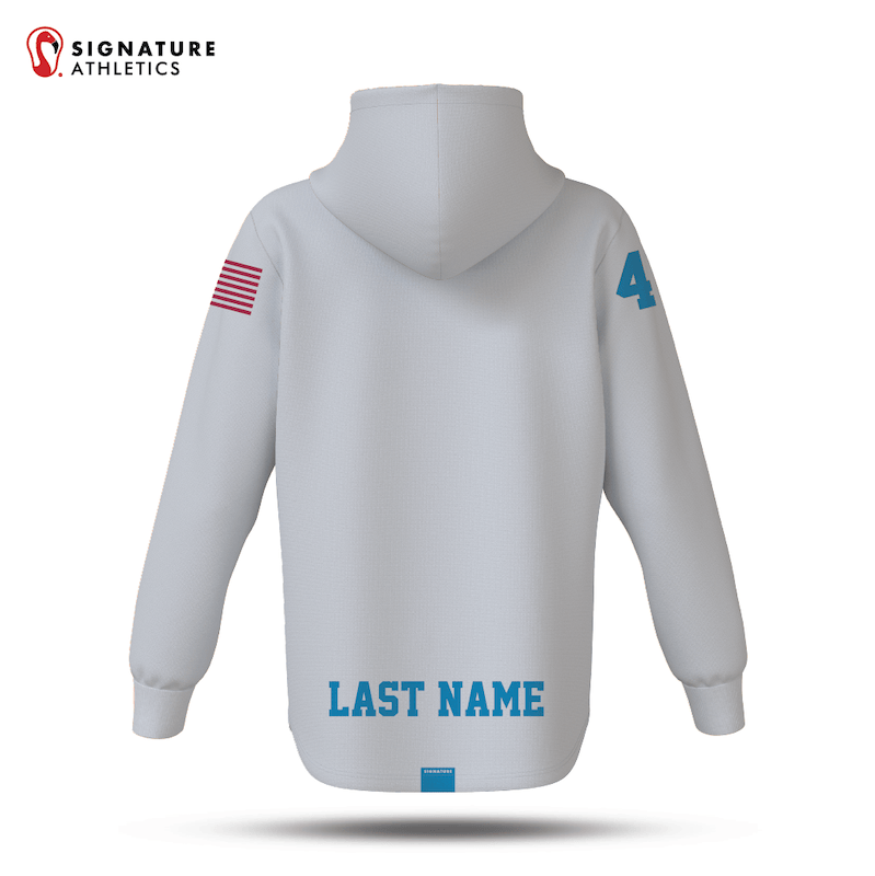 Mile Square Lacrosse Unisex Pro Dye Sub Scuba-Hoodie White Signature Lacrosse