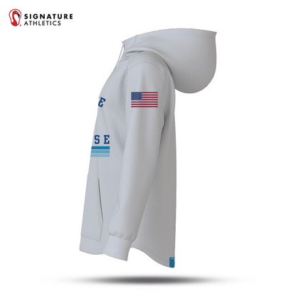 Mile Square Lacrosse Unisex Pro Dye Sub Scuba-Hoodie White Signature Lacrosse