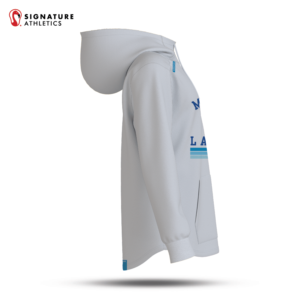 Mile Square Lacrosse White Coach Pro Dye Sub Scuba Hoodie Signature Lacrosse