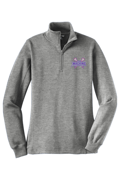 Mobile Machine Lacrosse Adult Women's Embroidered Quarter-Zip Pullover Signature Lacrosse