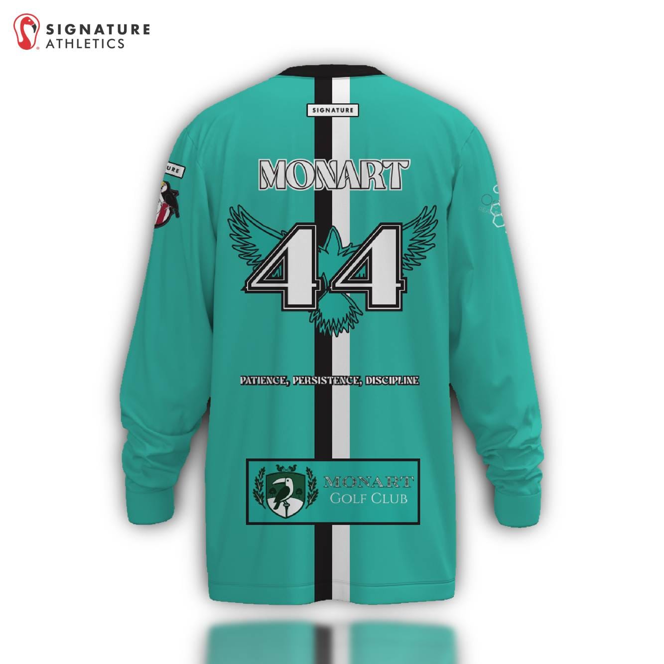 Monart Soccer Club Men's Player Long Sleeve Tech Tee Teal Signature Lacrosse