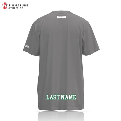 Monsters Lacrosse Men's Grey Short Sleeve Tech Tee - Custom Last Name Signature Lacrosse