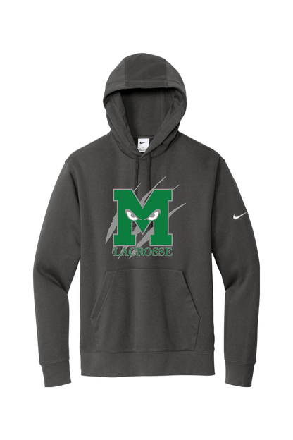 Monsters Lacrosse Nike Club Fleece Sleeve Swoosh Pullover Hoodie Signature Lacrosse