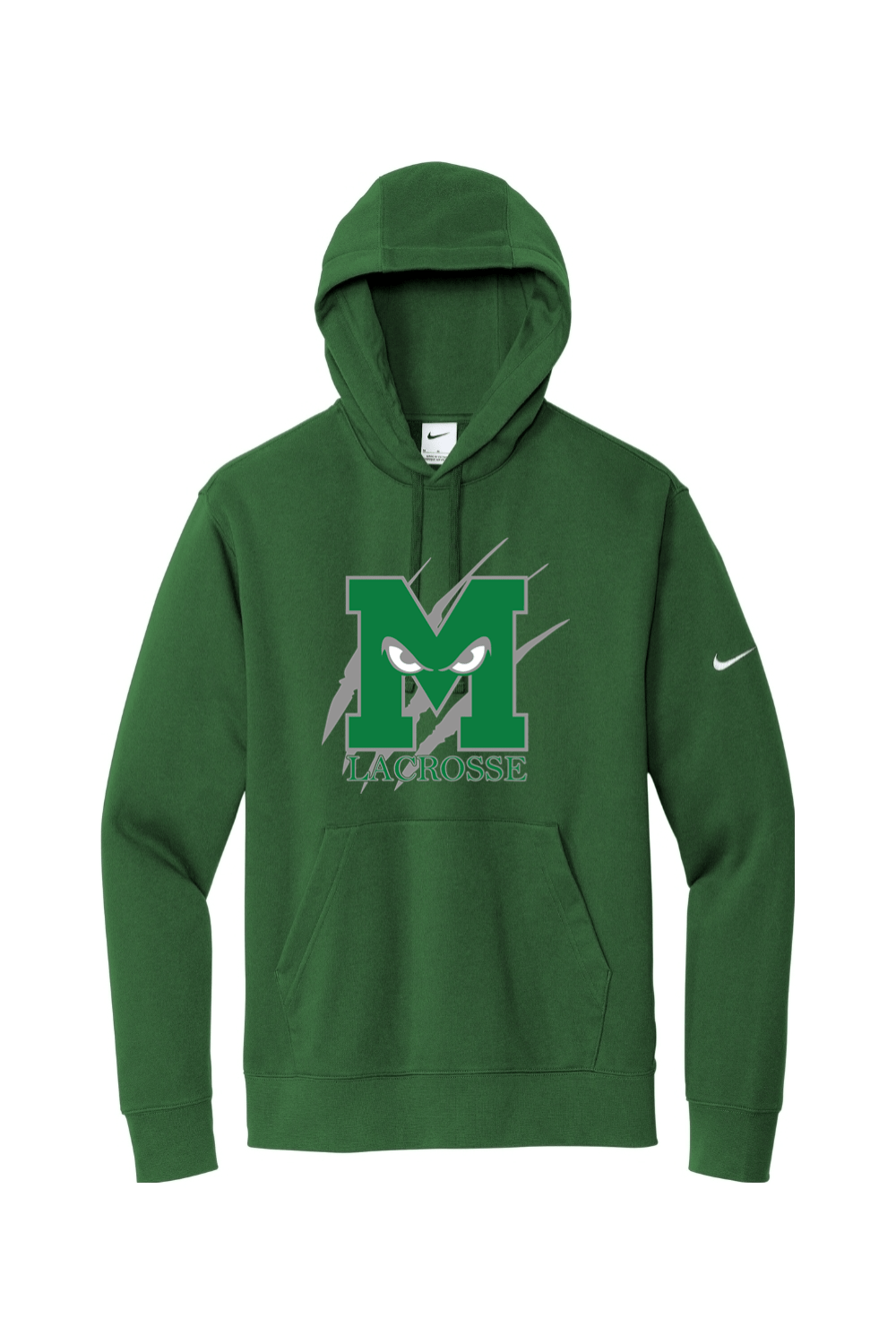 Monsters Lacrosse Nike Club Fleece Sleeve Swoosh Pullover Hoodie Signature Lacrosse