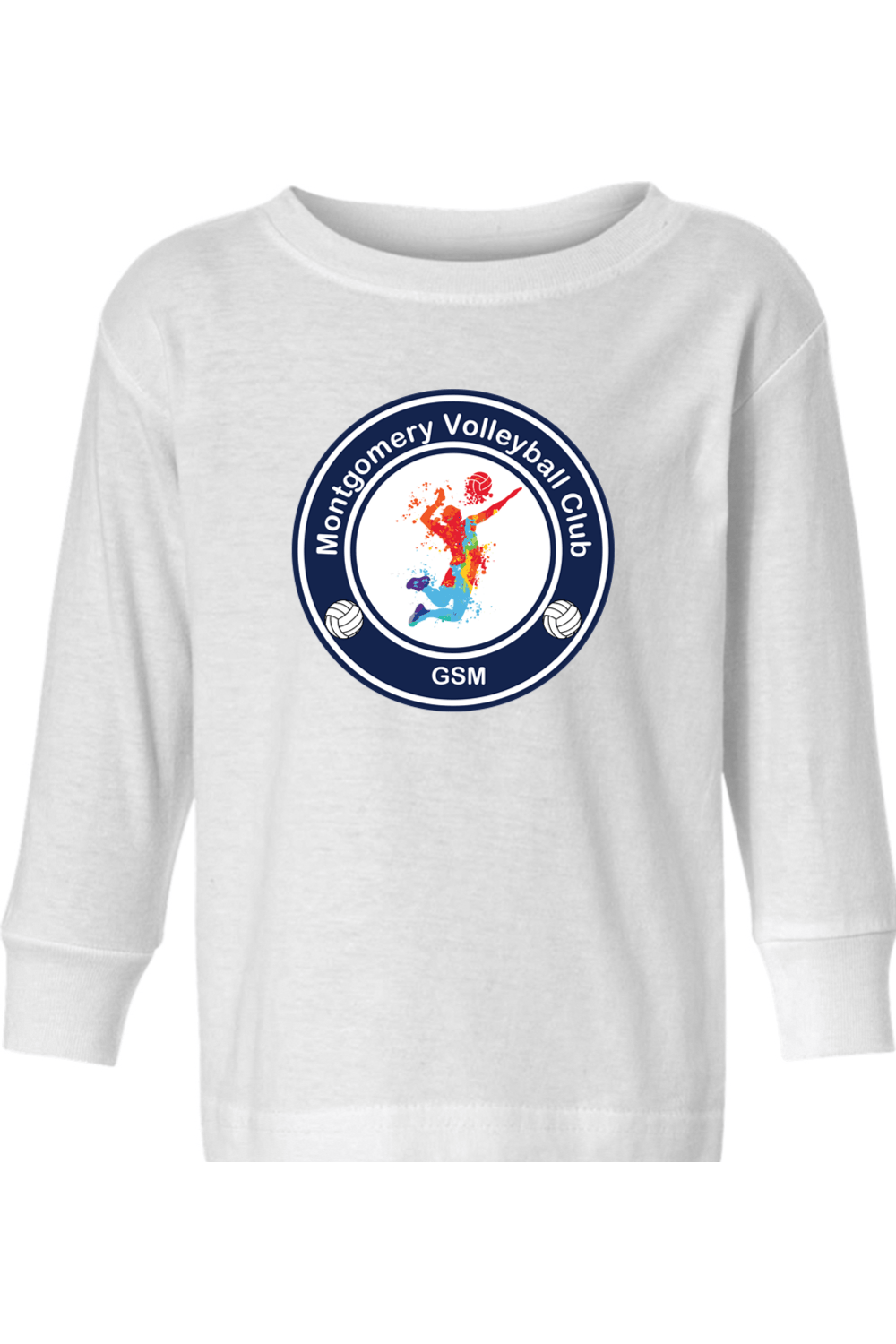 Montgomery Volleyball Toddler Long Sleeve T-Shirt Signature Lacrosse