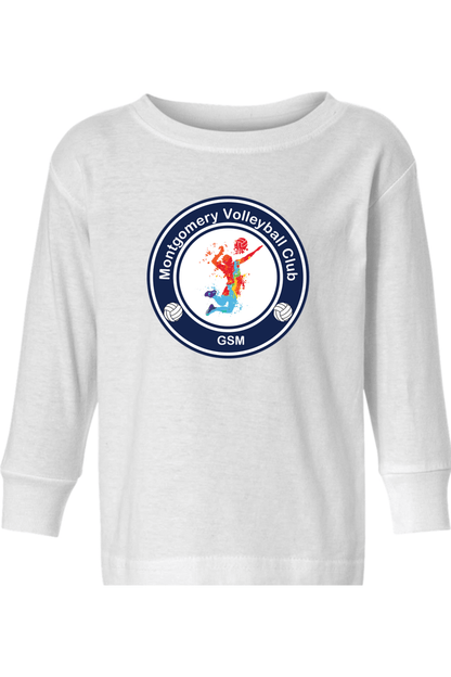 Montgomery Volleyball Toddler Long Sleeve T-Shirt Signature Lacrosse