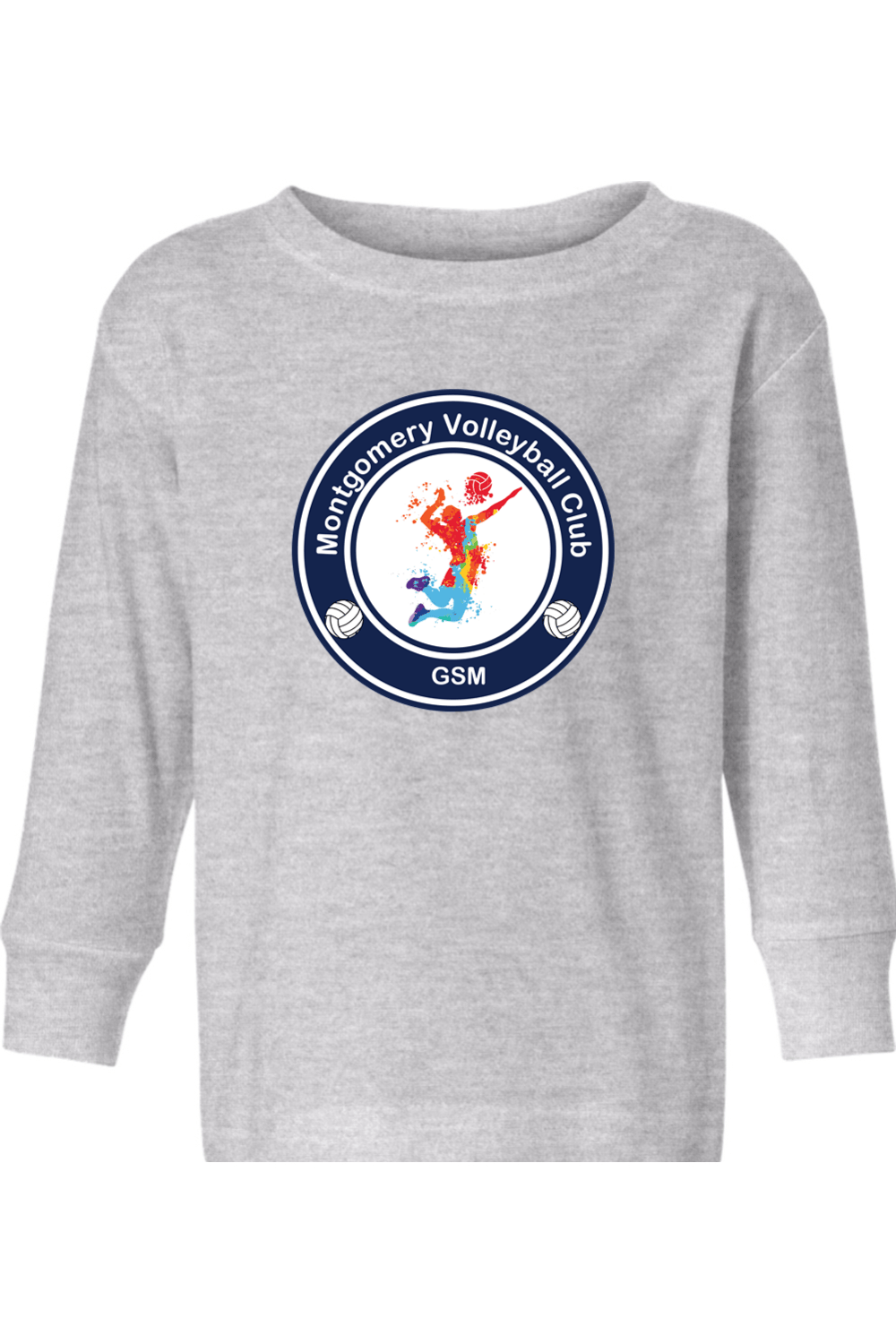 Montgomery Volleyball Toddler Long Sleeve T-Shirt Signature Lacrosse