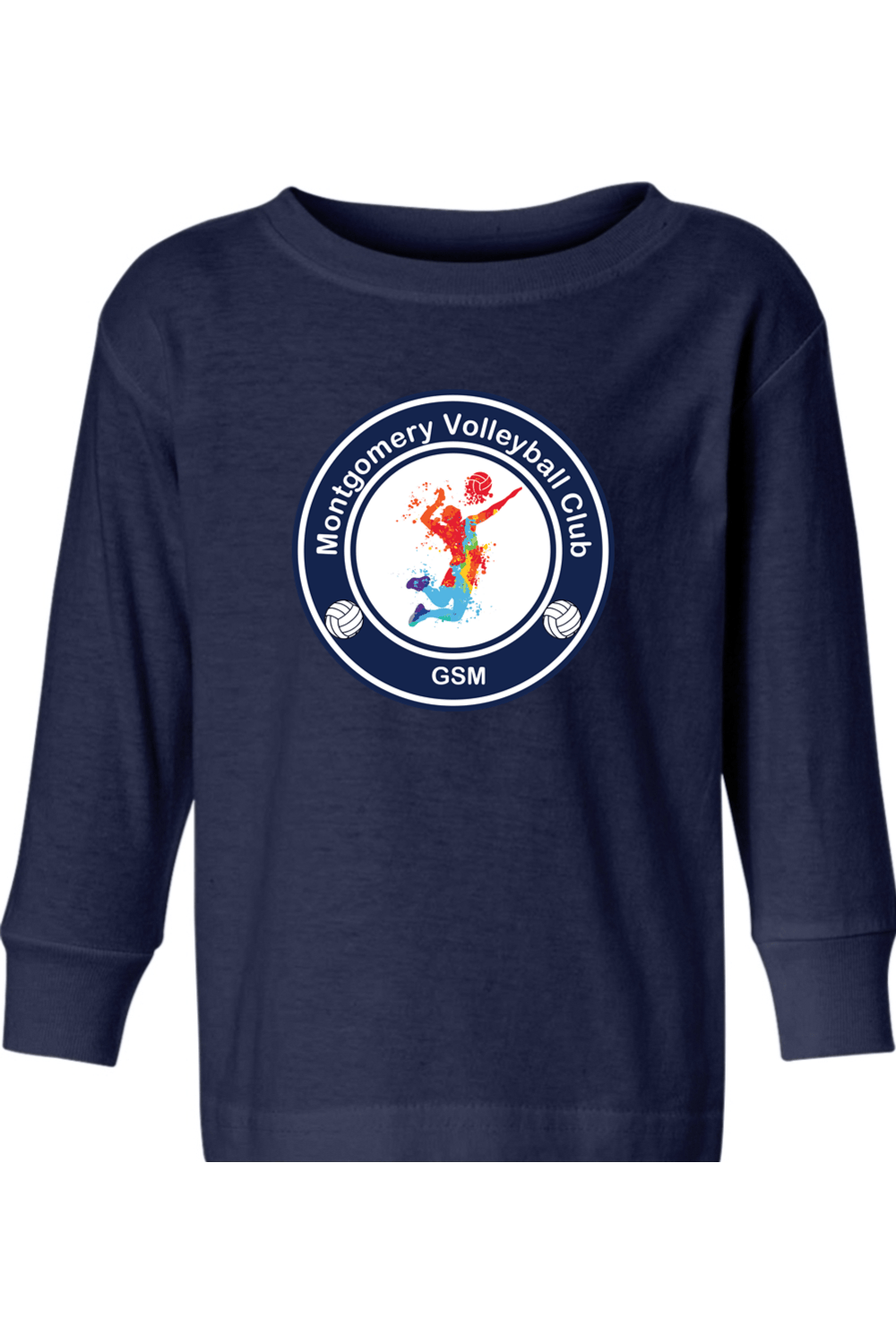Montgomery Volleyball Toddler Long Sleeve T-Shirt Signature Lacrosse