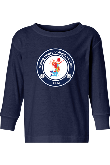 Montgomery Volleyball Toddler Long Sleeve T-Shirt Signature Lacrosse