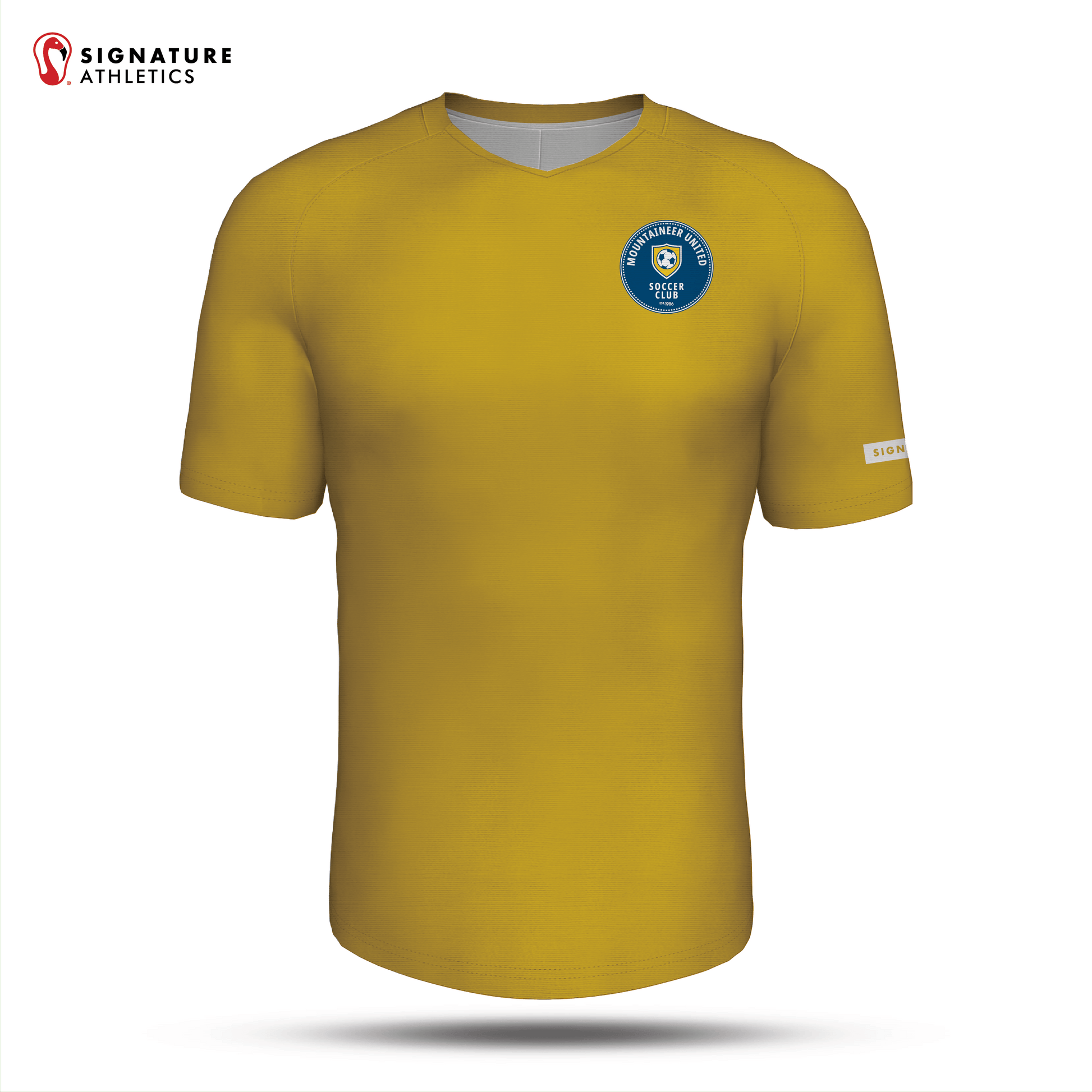 Mountain United Gold Men's Soccer Game Jersey: Heart Throbs Signature Lacrosse