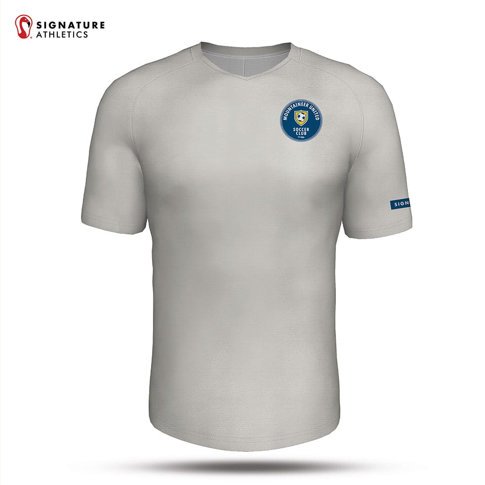 Mountain United Light Grey Men's Soccer Game Jersey: Kicking & Screaming Signature Lacrosse