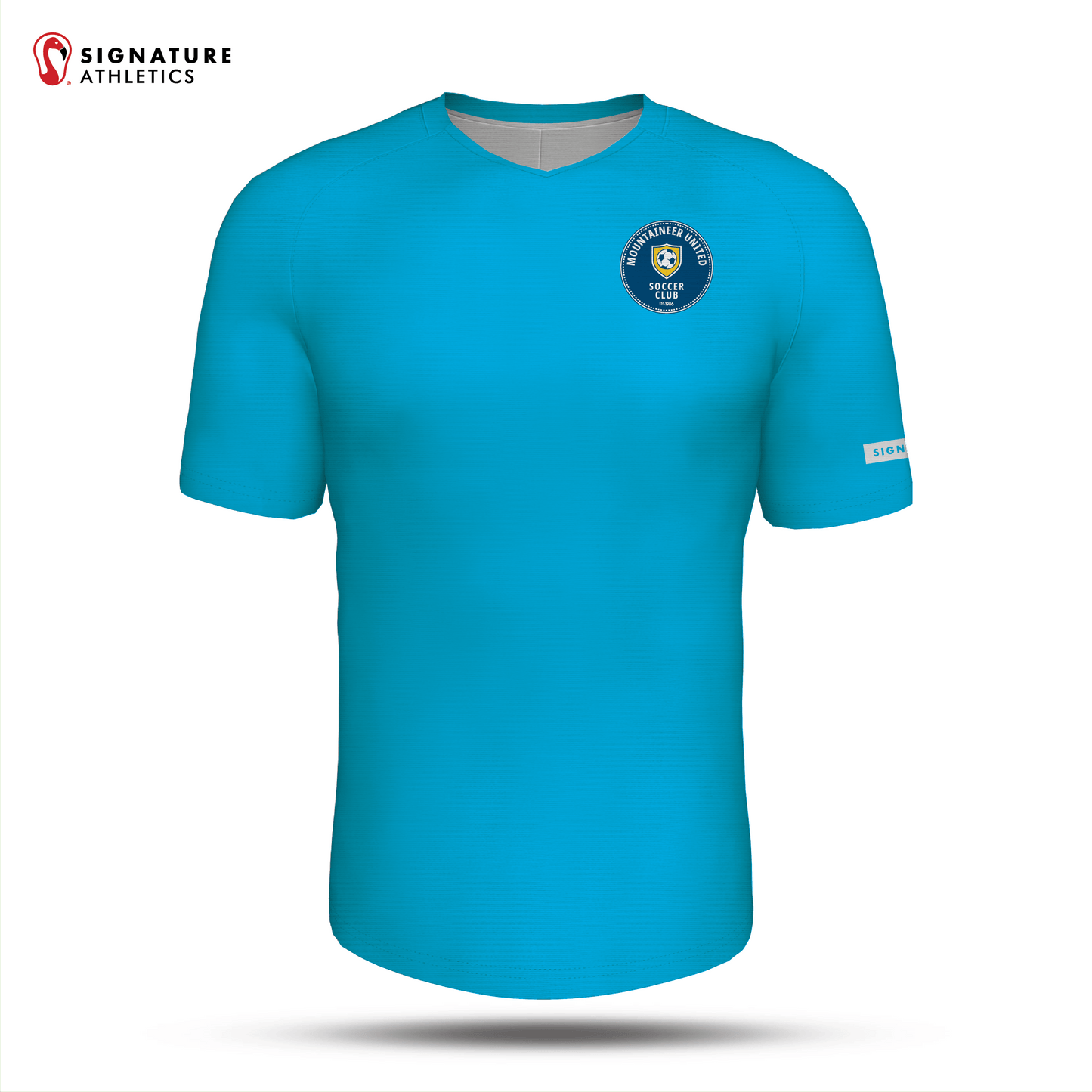 Mountain United Royal Blue Men's Soccer Game Jersey: Shots + Players Signature Lacrosse