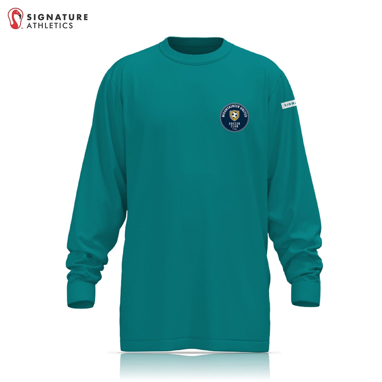 Mountain United Teal Men's Player Long Sleeve Goalie Shirt: United Signature Lacrosse
