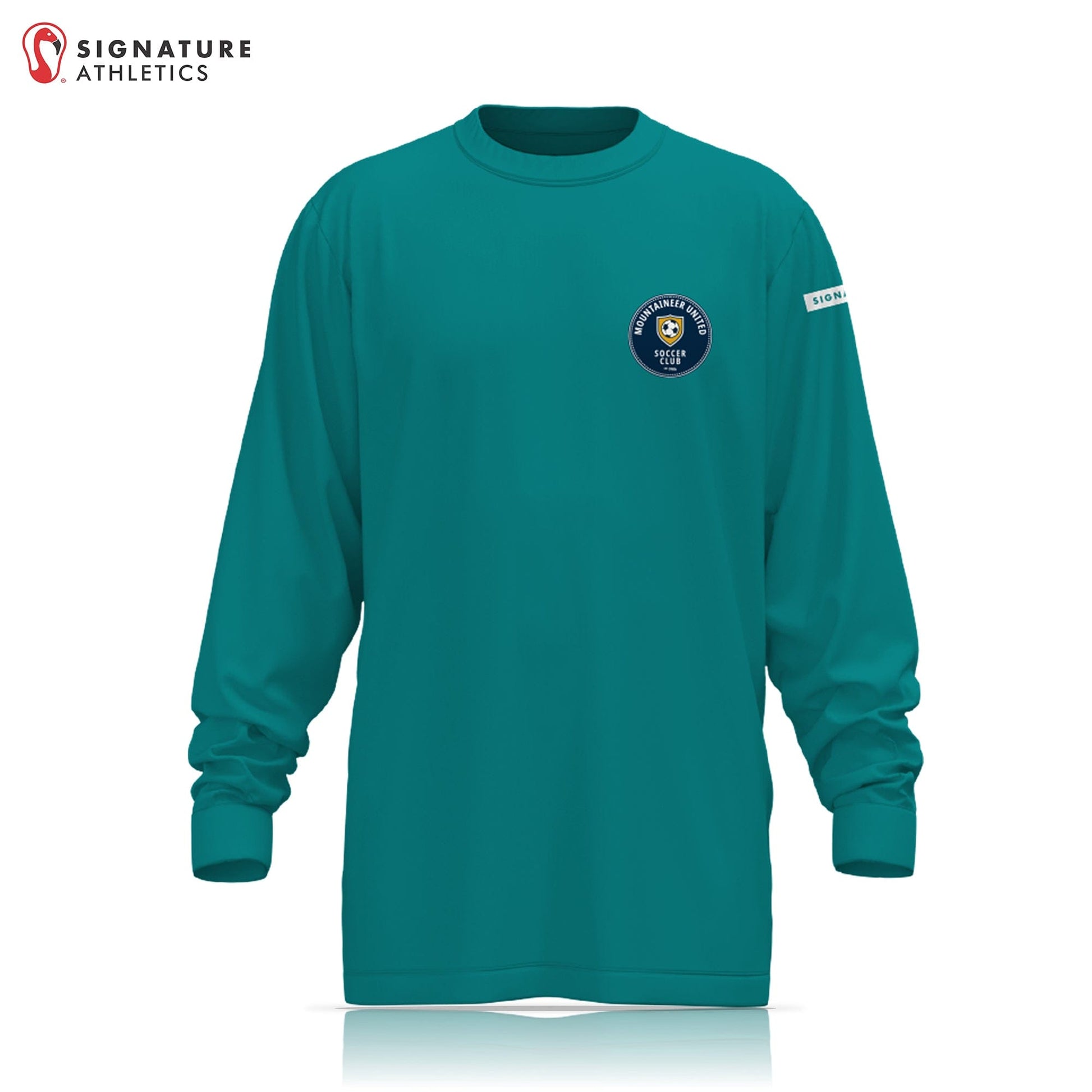 Mountain United Teal Men's Player Long Sleeve Goalie Shirt: United Signature Lacrosse