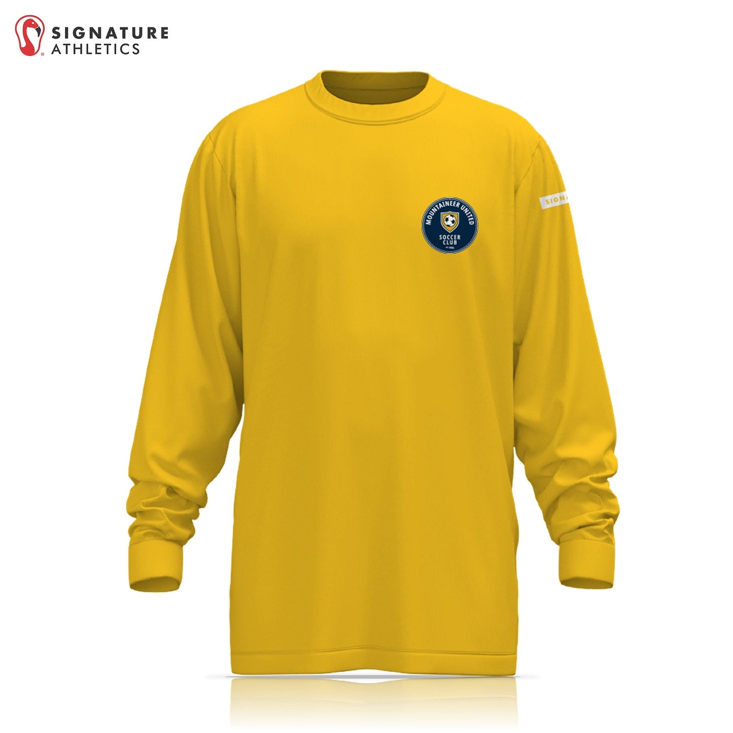 Mountain United Yellow Men's Player Long Sleeve Goalie Shirt Signature Lacrosse