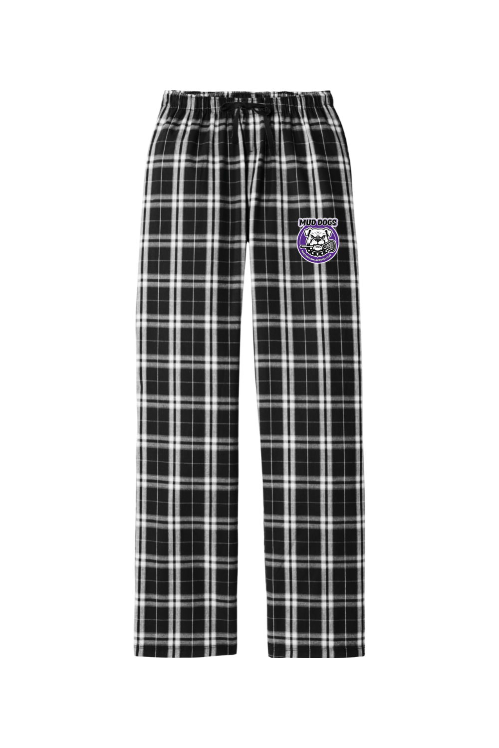 Mud Dogs Lacrosse Adult Women's Flannel Plaid Pants Signature Lacrosse