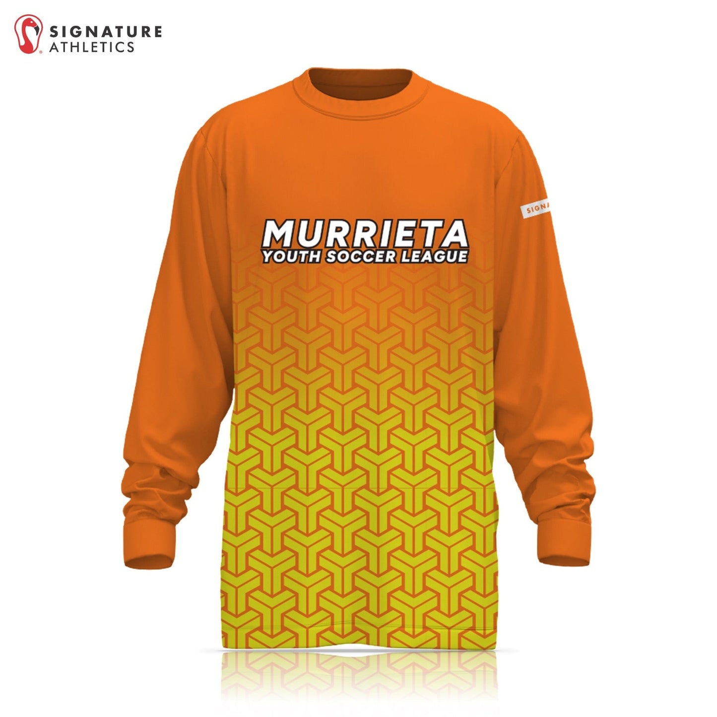 Murrieta Orange/Yellow Long Sleeve Goalie Tech Tee Signature Lacrosse