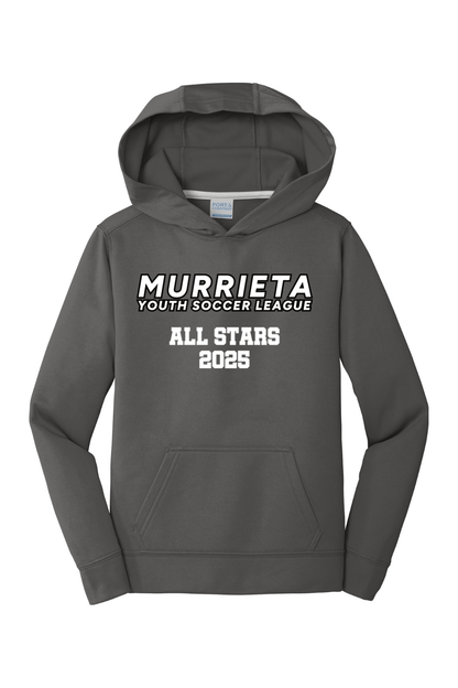 Murrieta Youth Soccer Port & Company YOUTH Performance Fleece Pullover Hooded Sweatshirt Signature Lacrosse