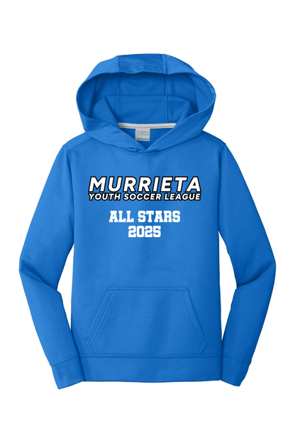Murrieta Youth Soccer Port & Company YOUTH Performance Fleece Pullover Hooded Sweatshirt Signature Lacrosse