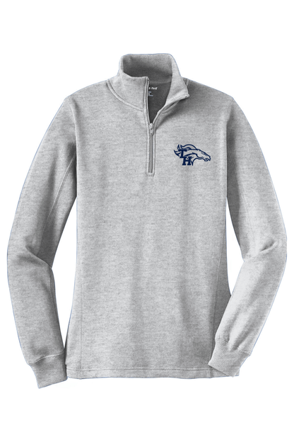 Mustang Lacrosse Adult Women's Embroidered Quarter-Zip Pullover Signature Lacrosse