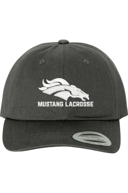 Mustang Lacrosse Embroidered Dad Hat Signature Lacrosse