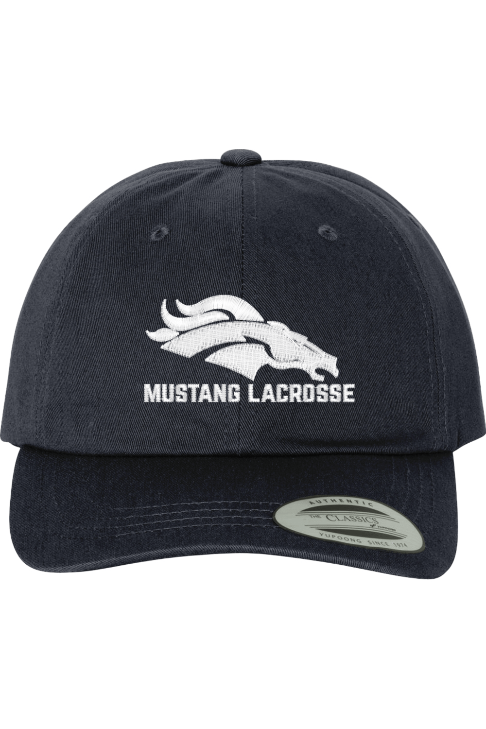 Mustang Lacrosse Embroidered Dad Hat Signature Lacrosse