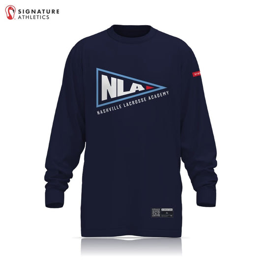 Nashville Lacrosse Academy Navy Long Sleeve Tech Tee Signature Lacrosse