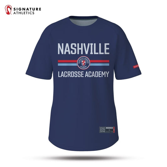 Nashville Lacrosse Academy Navy Short Sleeve Tech Tee Signature Lacrosse