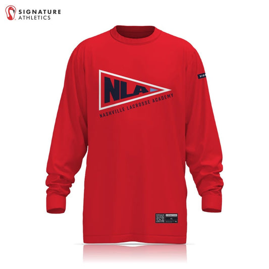 Nashville Lacrosse Academy Red Long Sleeve Tech Tee Signature Lacrosse