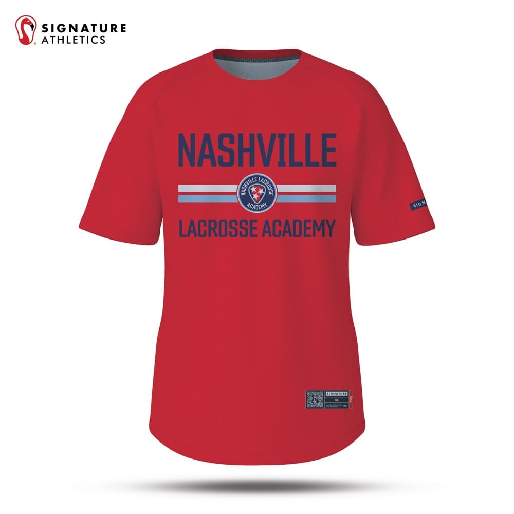 Nashville Lacrosse Academy Red Short Sleeve Tech Tee Signature Lacrosse
