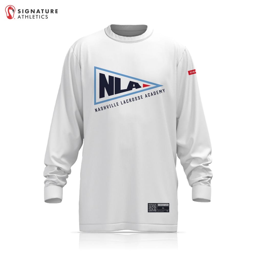 Nashville Lacrosse Academy White Long Sleeve Tech Tee Signature Lacrosse
