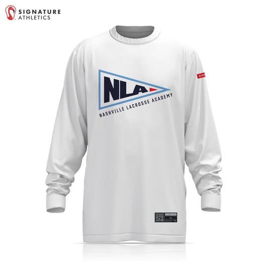 Nashville Lacrosse Academy White Long Sleeve Tech Tee Signature Lacrosse