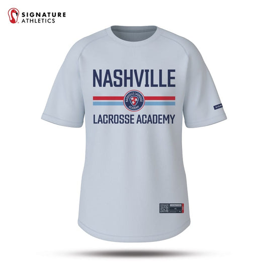 Nashville Lacrosse Academy White Short Sleeve Tech Tee Signature Lacrosse