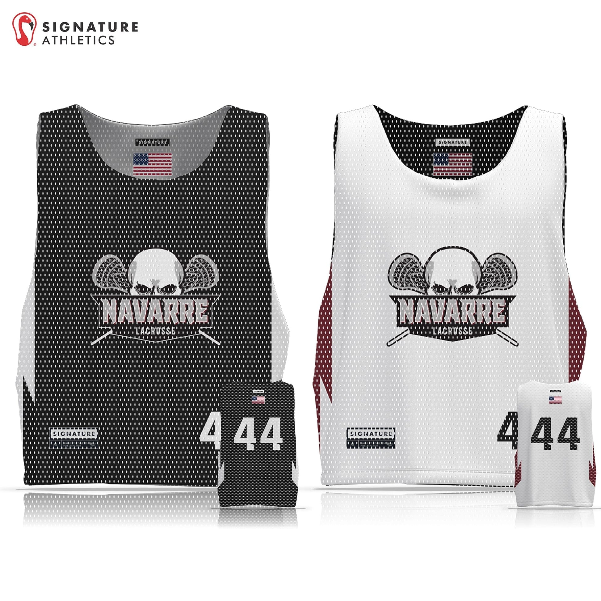 Navarre Lacrosse Men's Basic Reversible Pinnie: Navarre Lacrosse Signature Lacrosse