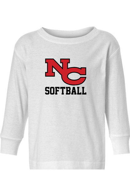 NC Softball Toddler Long Sleeve T-Shirt Signature Lacrosse
