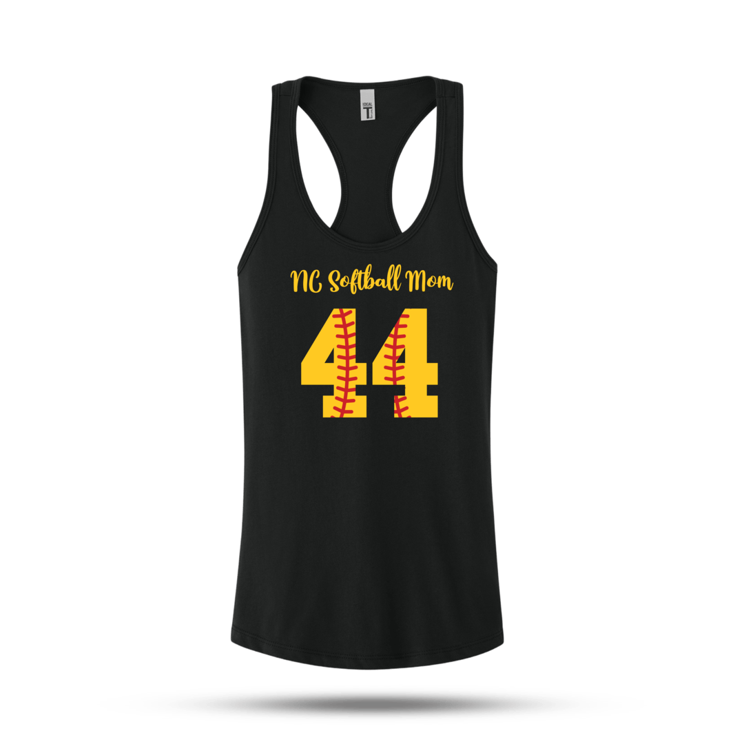 NC Softball Women's Black Mom Tank Signature Lacrosse