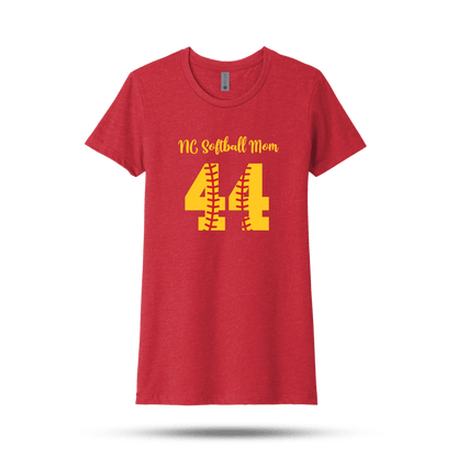 NC Softball Women's Red Mom Tee Signature Lacrosse