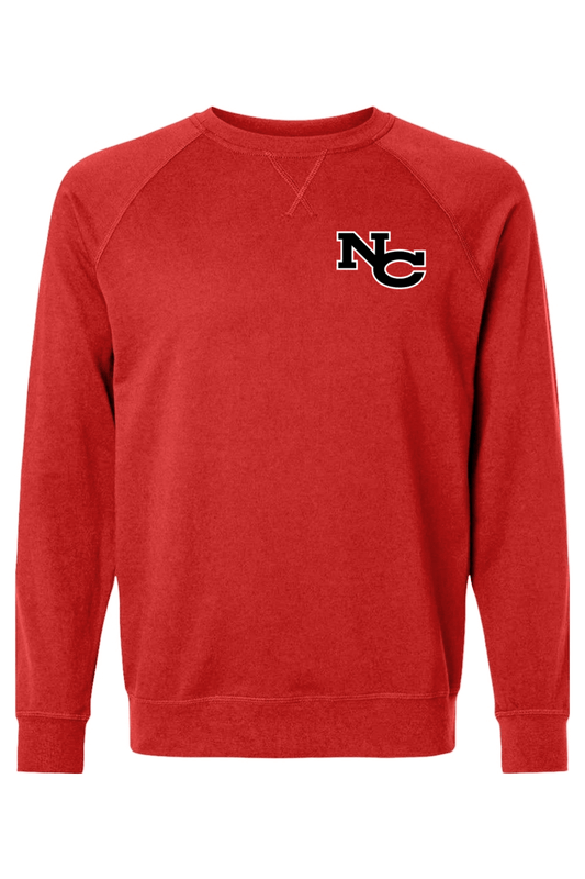 NCHS Booster Club Adult Heavyweight Raglan Long Sleeve Signature Lacrosse